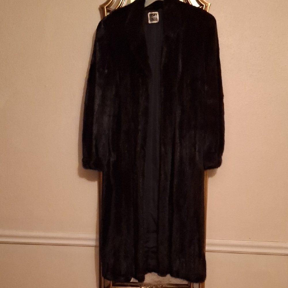 Saga Furs Black Fur Coat